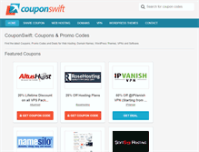 Tablet Screenshot of couponswift.com